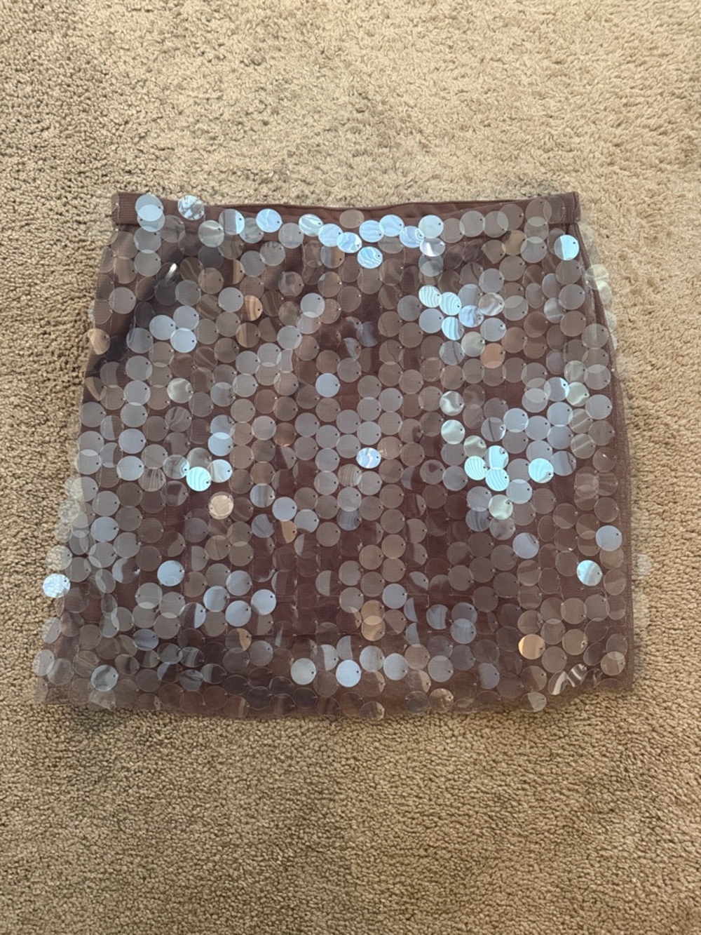 Sincerely Jules Sequin Mini Skirt - Brown Iridescent